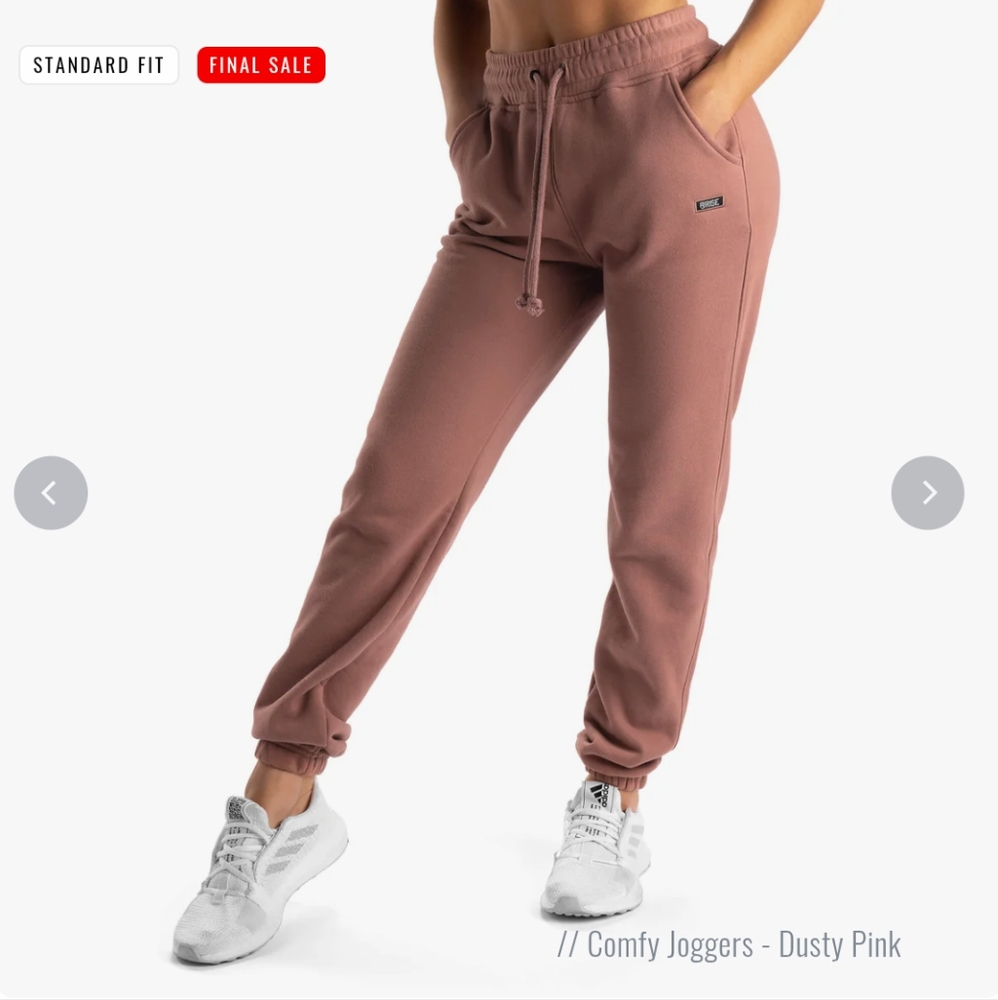 Rise Comfy Joggers, Dusty Pink, M